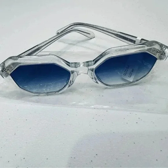 Garrett Leight Sunnies Jaqueline Semi Flat Ultra Marine Gradient Sunglasses New